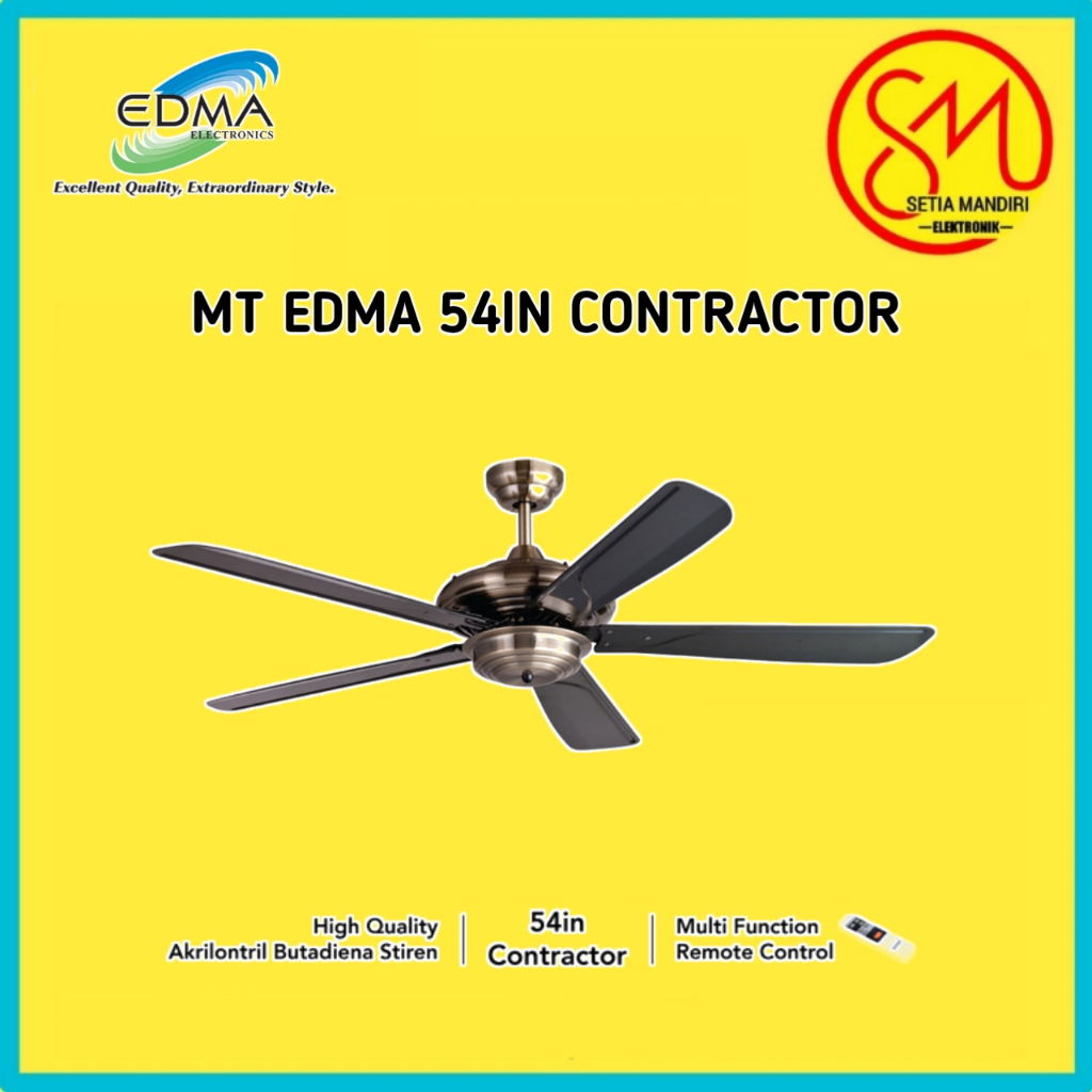 Jual MT Edma 54in Contractor Kipas Angin Gantung Plafon dengan Remote ...
