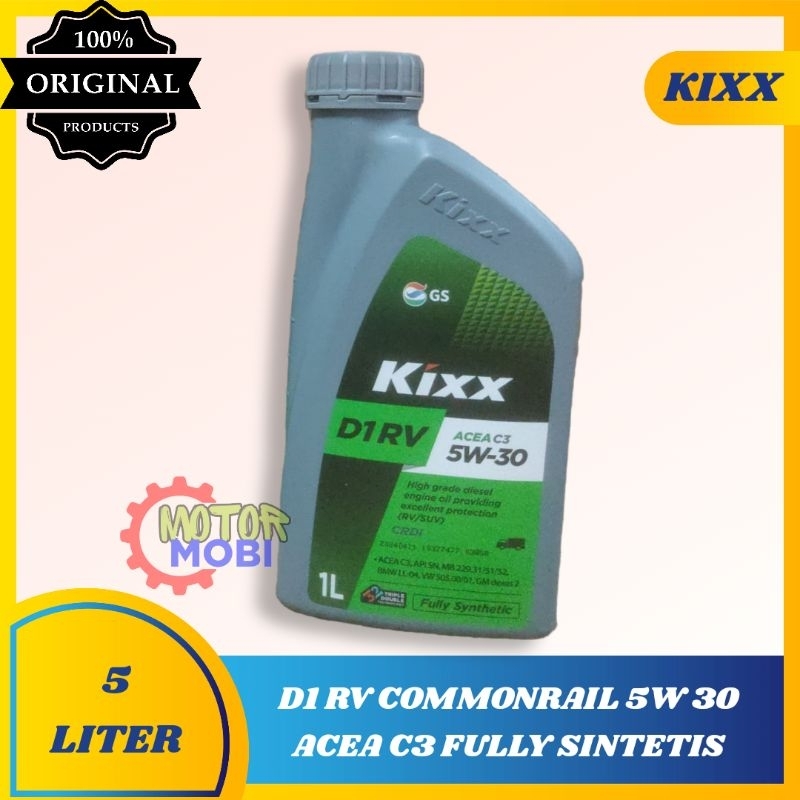 Jual KIXX D1 RV COMMONRAIL 5W 30 ACEA C3 FULLY SINTETIS FOR DIESEL ...