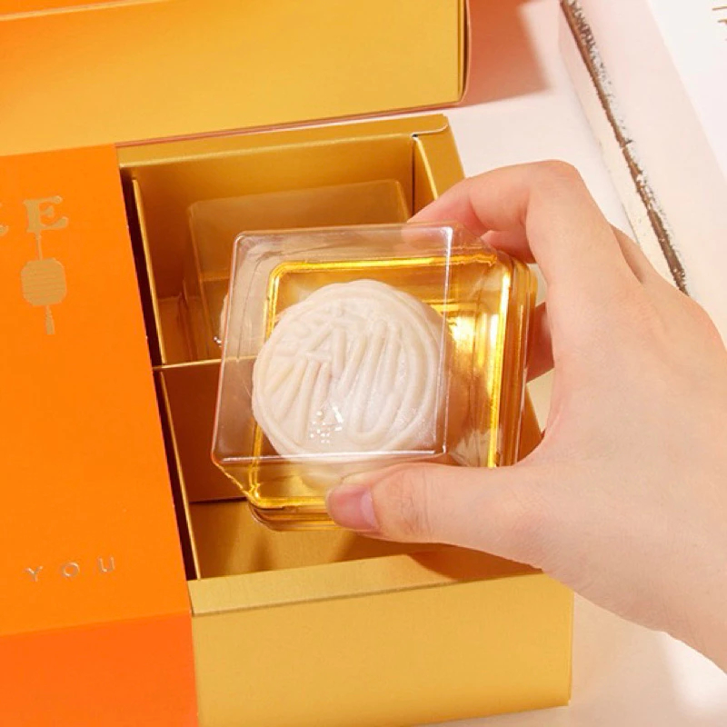 Jual (Reguler) Mooncake Cake Case Taro Gold Kotak + Tutup (10 s/d 50pcs ...