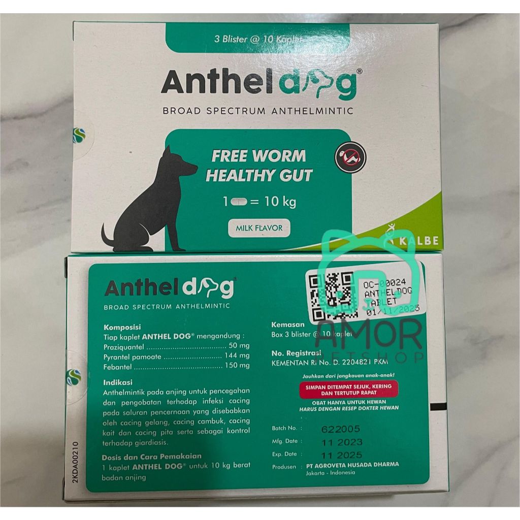 Jual Anthel Dog HARGA 1 TABLET KEMASAN BLISTER ORIGINAL | Shopee Indonesia