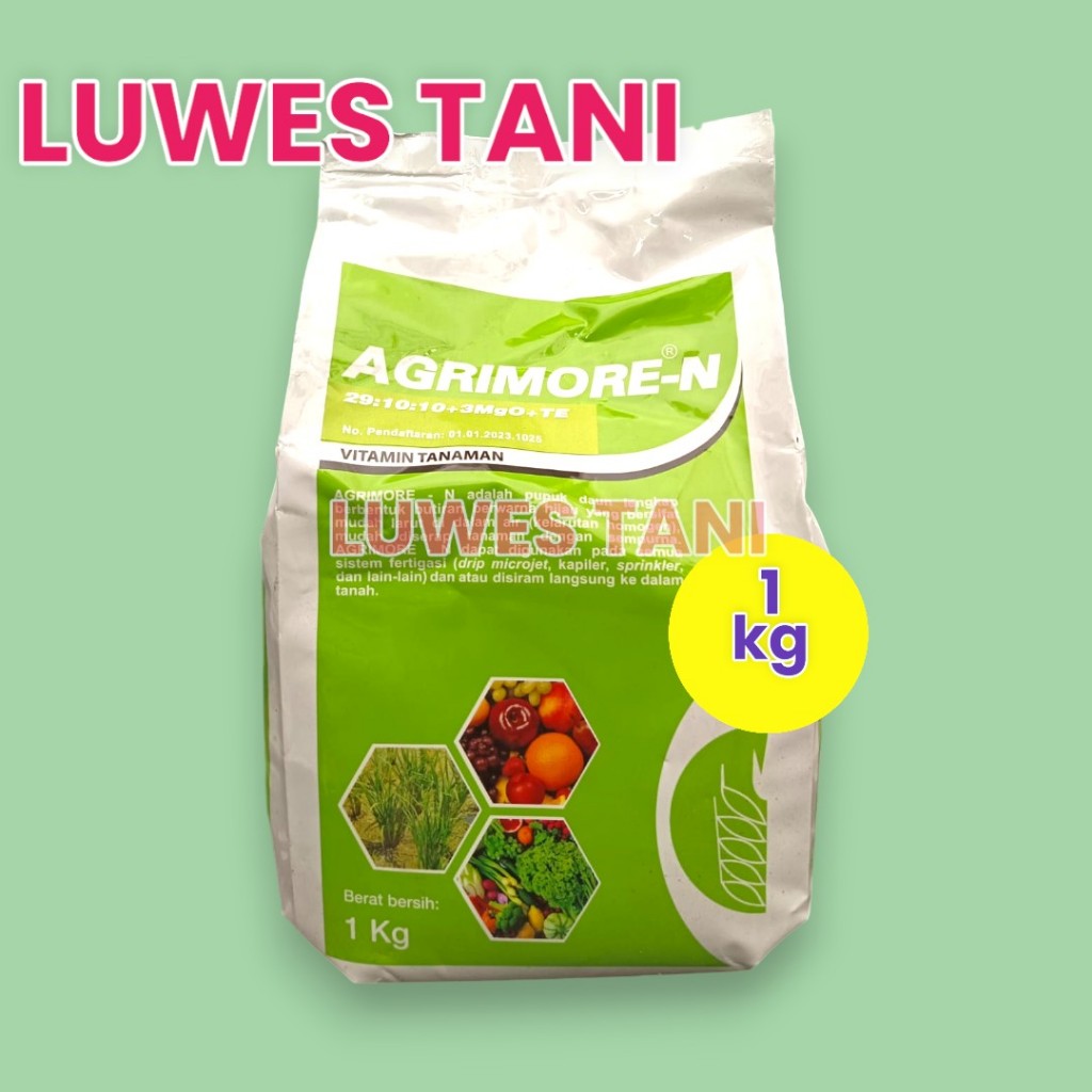 Jual Agrimore N - (1kg) BESAR (warna Hijau ) Pupuk Daun Vitamin Tanaman ...