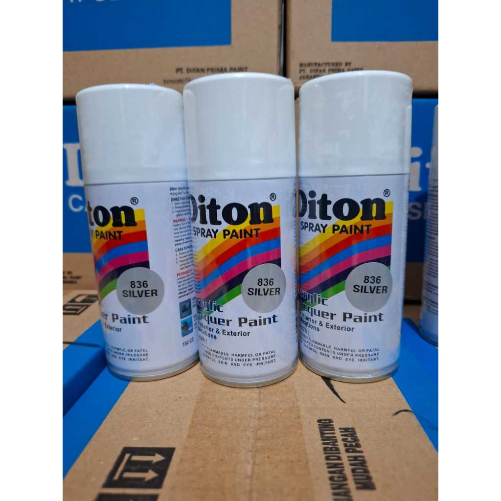 Jual Cat Pilox Diton Silver 836 150cc | Shopee Indonesia
