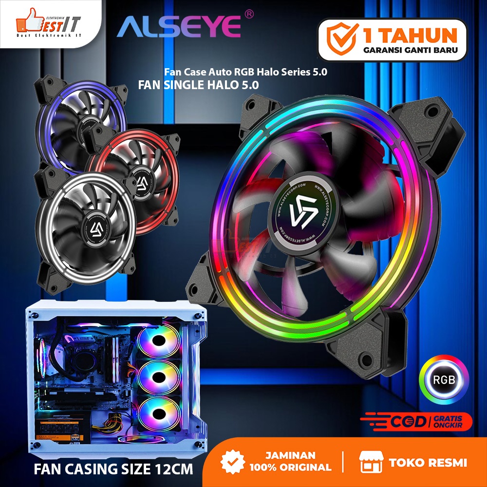 Jual Fan Case Halo 5.0 Series Ring RGB Single Fan | Shopee Indonesia