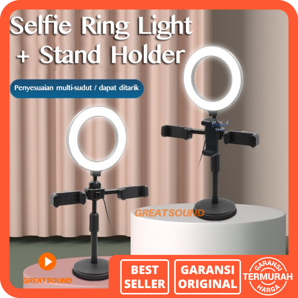 Selfie Light Ring Light Tripod With Mic Ring Light Tripod Holder