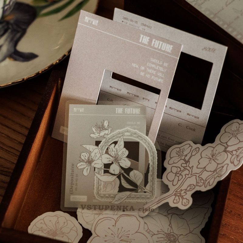 Jual (6AA) sticker paper art deco dekor set kertas flower frame bingkai ...