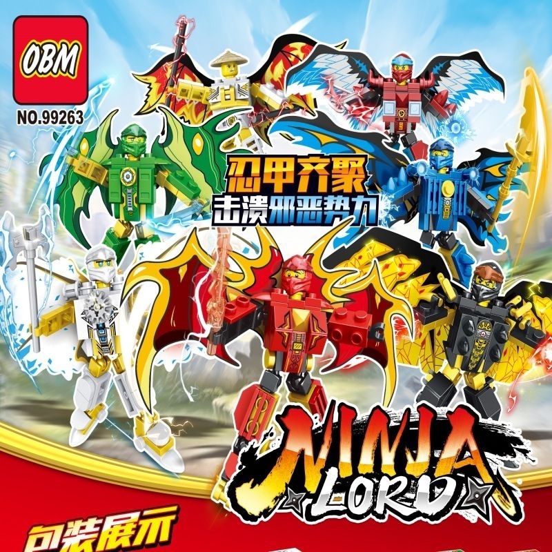Jual OBM99263 Mainan Anak Mini Ninja Figure Bersayap Balok Susun Figure ...