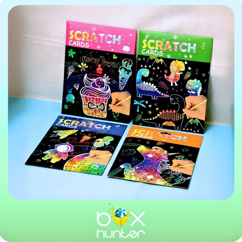 Jual SCRATCH BOOK CARD WHITE | BUKU MENGGAMBAR AJAIB | Shopee Indonesia