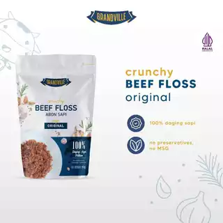 Grandville Abon Sapi Crunchy Halal Single Pack Original - Aman untuk anak usia MPASI