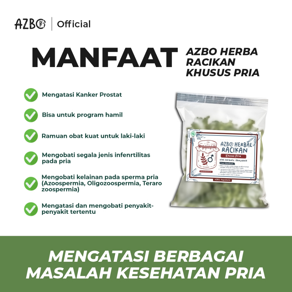 Jual AZBO HERBAL RACIKAN KHUSUS PRIA - 1 BOX | Shopee Indonesia