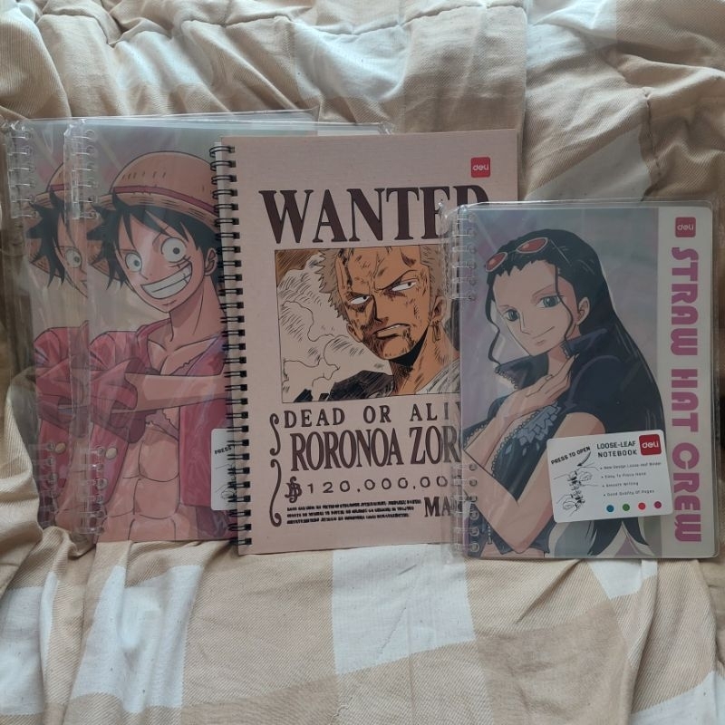 Jual Deli x One Piece Binder Spiral Notebook B5 A5 Luffy Zoro Robin ...