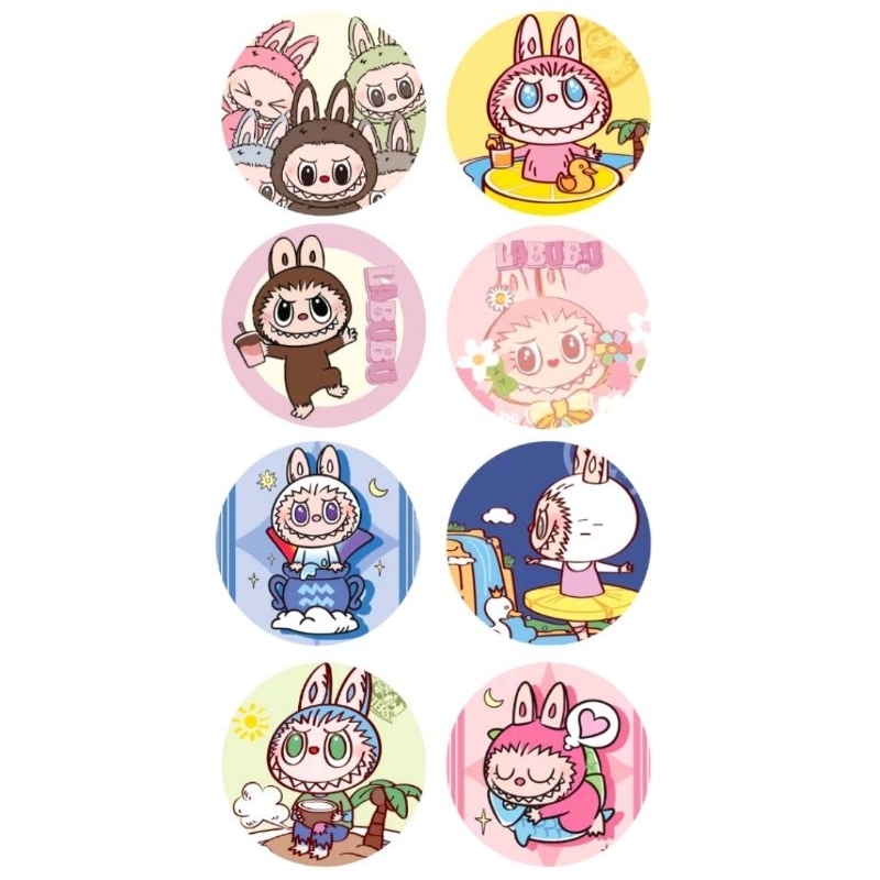 Jual Sticker Lucu Gambar Kartun Labubu Stiker Labubu 2.5cm 500pcs ...