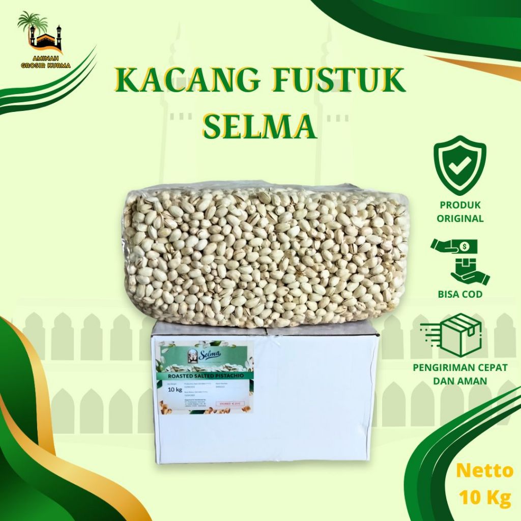 Jual KACANG FUSTUK PISTACHIO 10KG / KACANG KHAS ARAB KULIT PUTIH ...