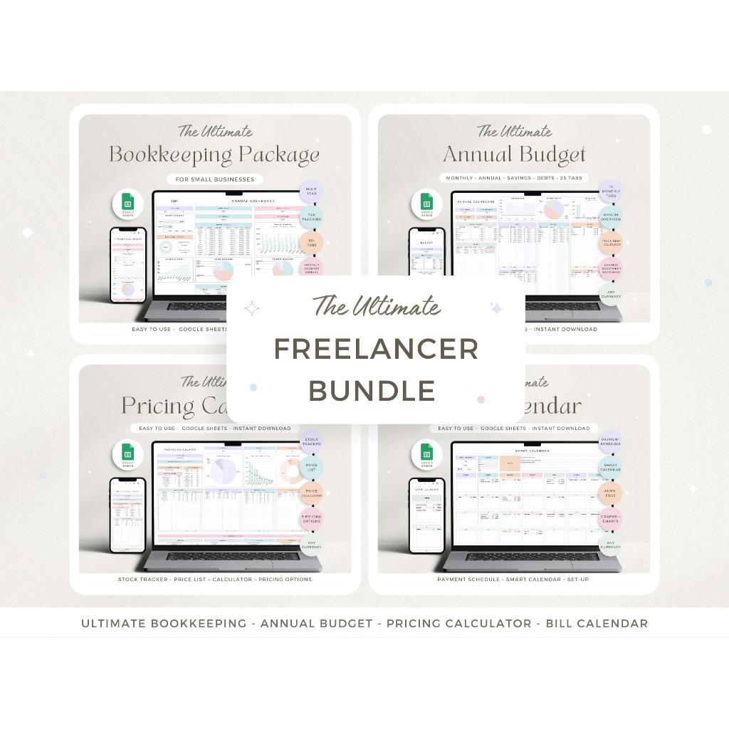 Jual Freelance Spreadsheet Google Sheets Small Business Bookkeeping
