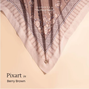 DAFANYA All Series Jilbab Motif Abstrak Kerudung Segi Empat Hijab Scarf Bahan Voal Laser Cut