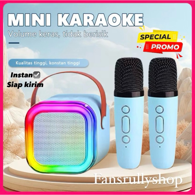 Jual Speaker Bluetooth Karaoke With Mic Wireless Music Box Portable ...