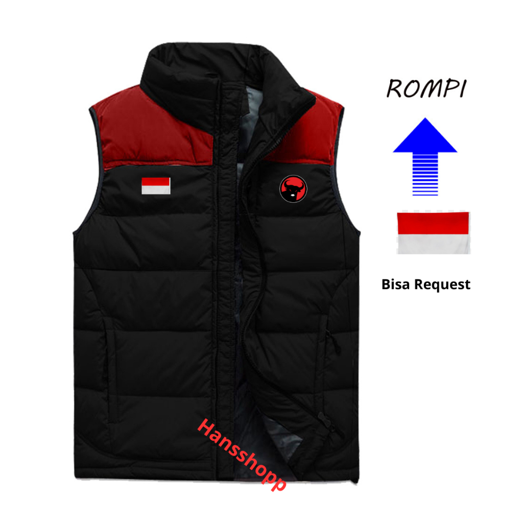 Jual ROMPI PDI PERJUANGAN/ ROMPI PARTAI PDI/ROMPI PDIP HITAM ROMPI ...