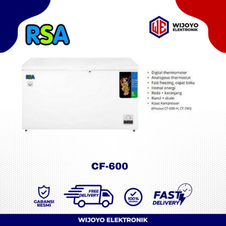 Jual Chest Freezer RSA CF-600 H Freezer Box 500liter Garansi Resmi ...