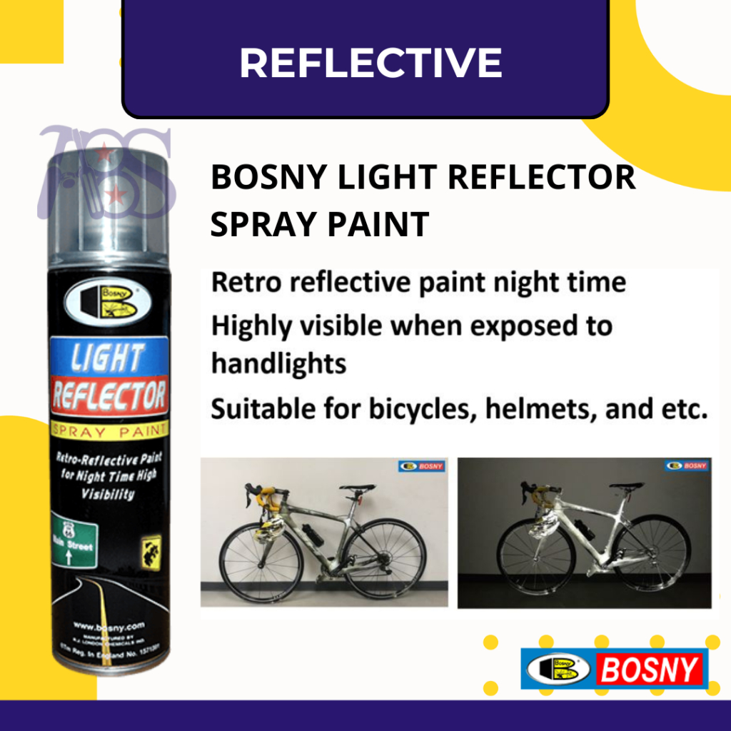 Jual Light Reflector Spray Paint BOSNY / Cat semprot Reflektif | Shopee ...