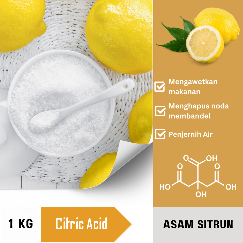 Jual sitrun / citrun / asam sitrat / citric acid 1 kg | Shopee Indonesia