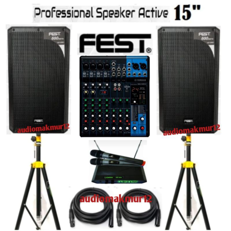 Jual Paket Sound System Profesional Fest AB15PRO Original 15 Inch 1200 ...