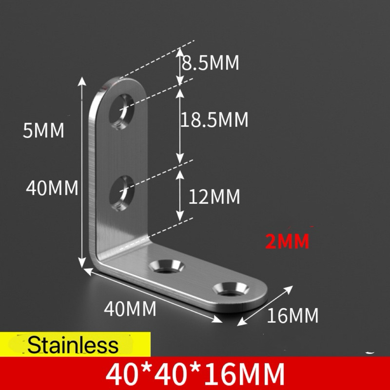 Jual 30pcs 30×30 40×40mm Siku Penyangga Rak Dinding Stainless Steel ...