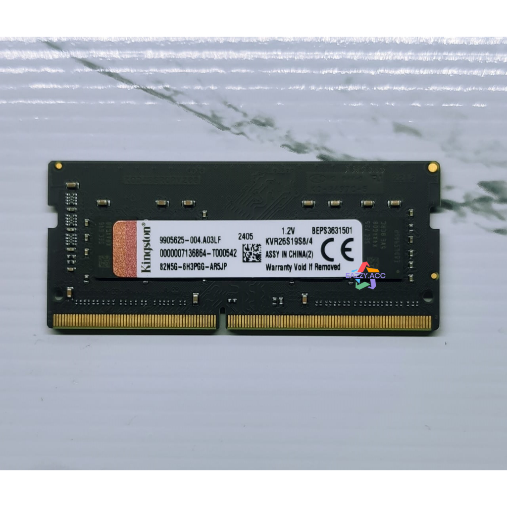 RAM MEMORY LAPTOP KINGSTON DDR4 4GB 8GB SODIMM 2666Mhz