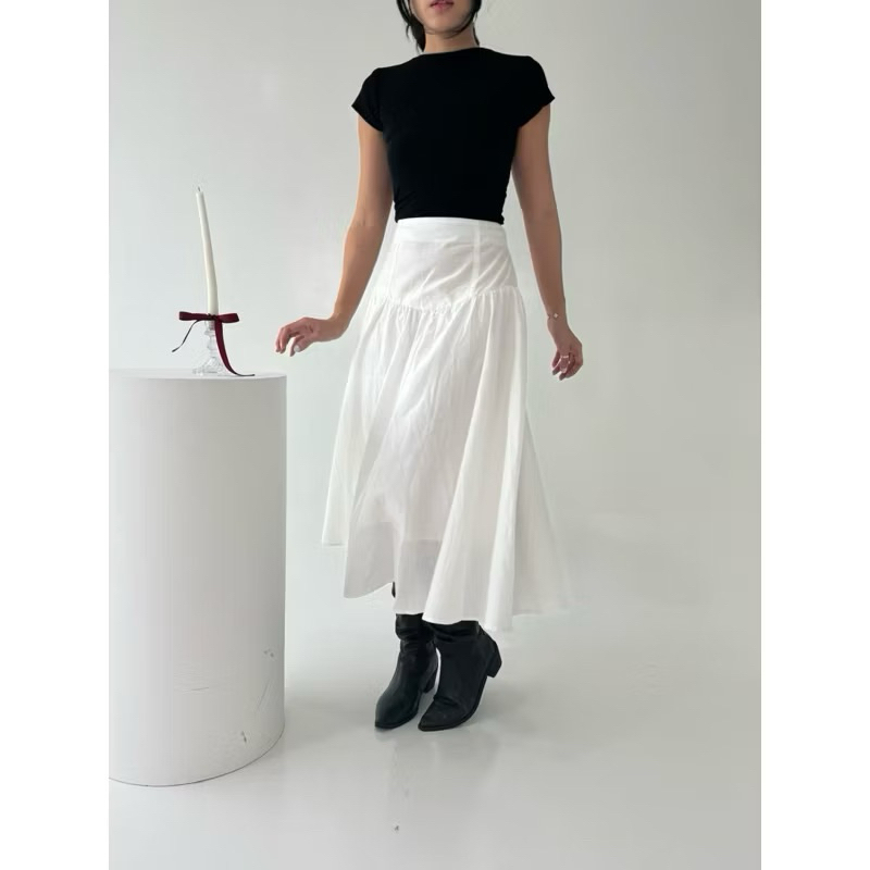 Jual LEORA SKIRT | Long Skirt Rok Panjang Rok Midi Pastel Korea Rok ...