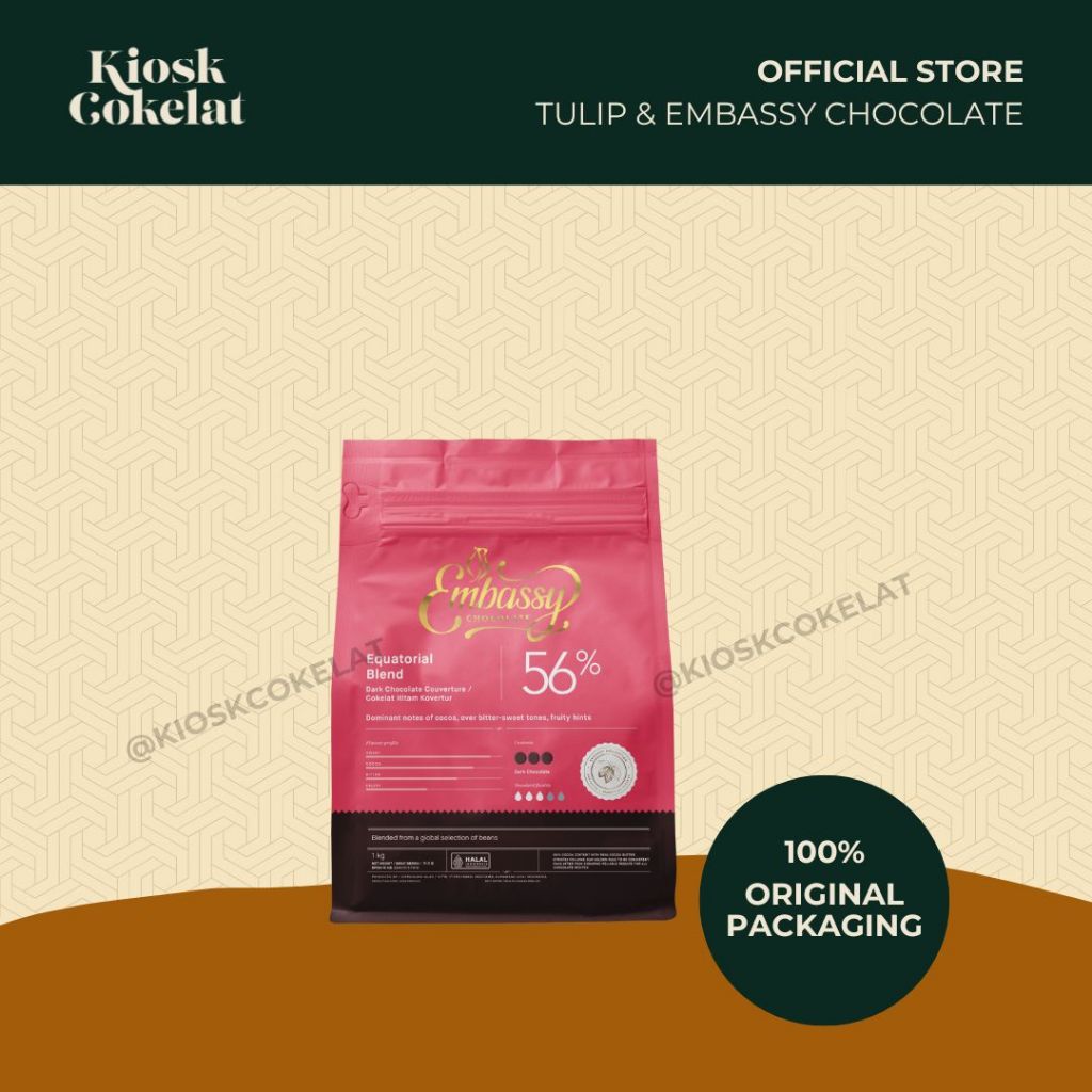 Jual Embassy Equatorial Blend Dark Chocolate Couverture 1Kg | Shopee ...