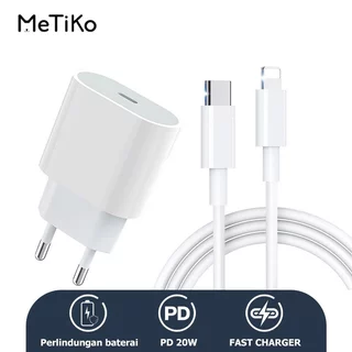 MeTiKo Charger ip PD 20W Fast Charging Adaptor Kabel USB C To Lightning