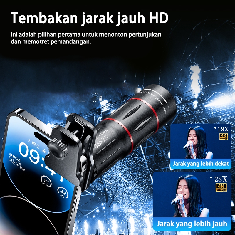 Jual Akona Lensa Kamera Hp Apexel 28x Zoom Paduan Aluminium Lensa Tele ...
