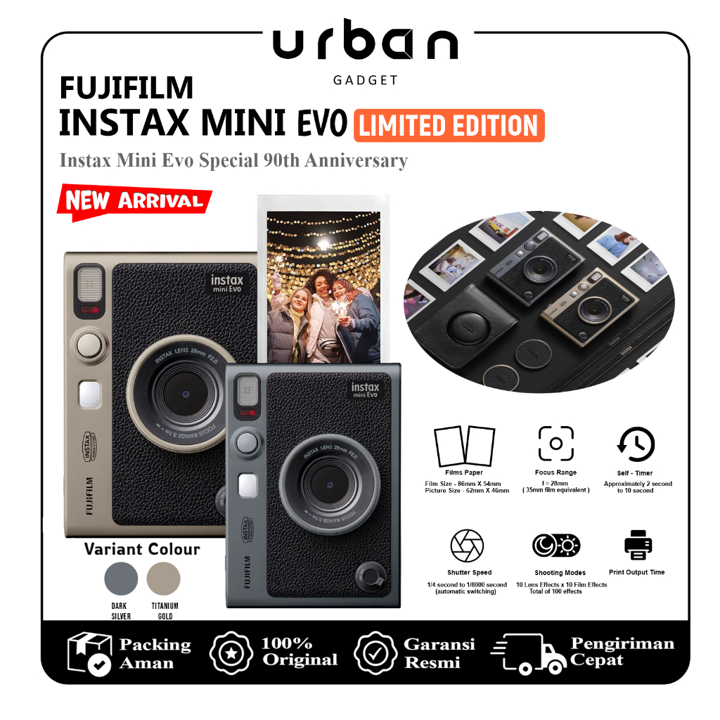 Fujifilm Instax Mini EVO Limited Edition Special 90th Anniversary Resmi