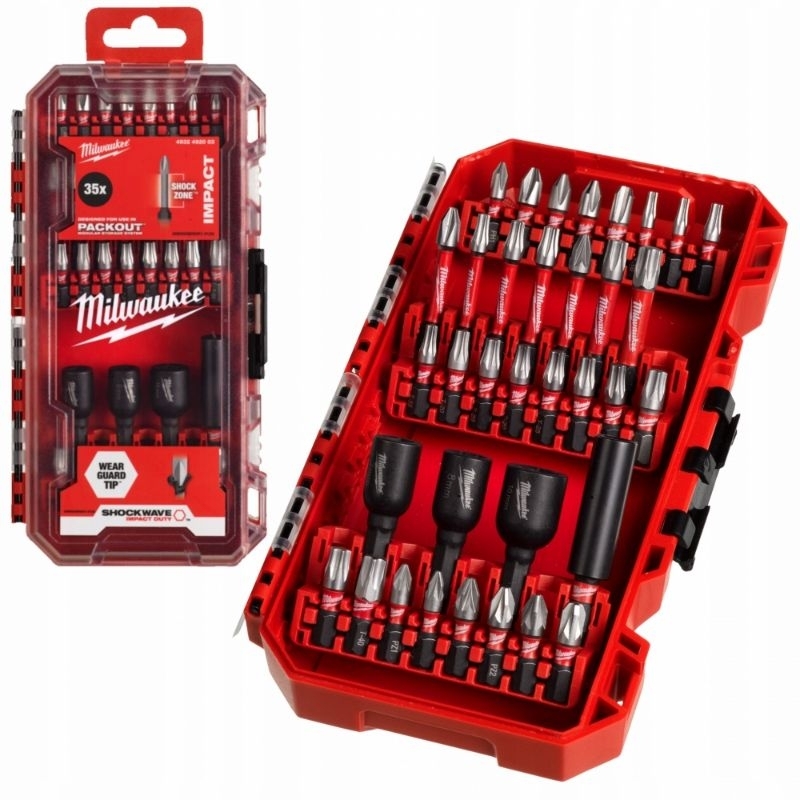 Jual MILWAUKEE 4932 4920 03 - 35pcs SHOCKWAVE IMPACT DUTY PACKOUT ...