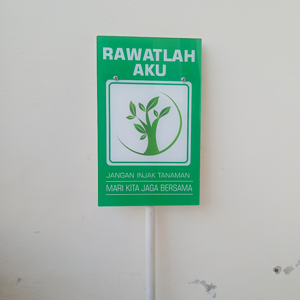 Jual Akrilik Rambu Dilarang Menginjak Tanaman - Akrilik Rambu Rawatlah ...