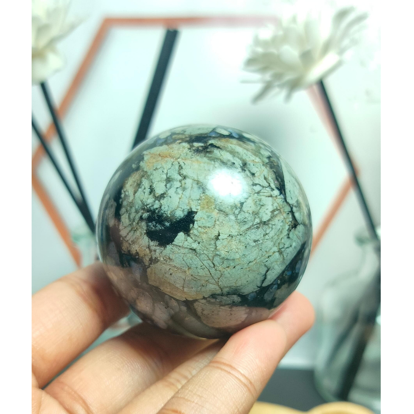 Jual Natural Ilanite Que Stera Harmony Stone Ball Sphere (3) | Shopee ...