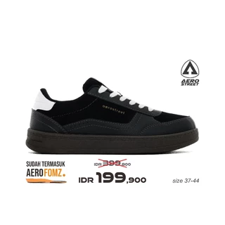 Aerostreet 37-44 Austin Coklat Tua Hitam Hitam - Sepatu Sneakers Casual