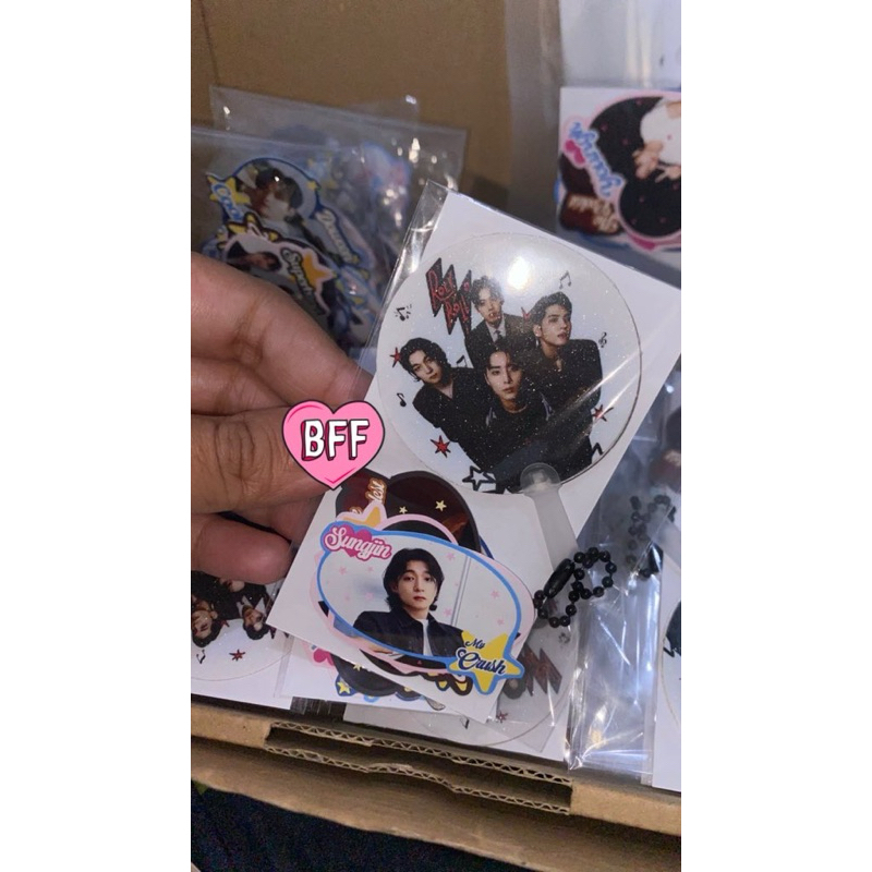 Jual DAY6 mini uchiwa Keyring (Kipas mini)+ Sticker Set (BACA DESC ...