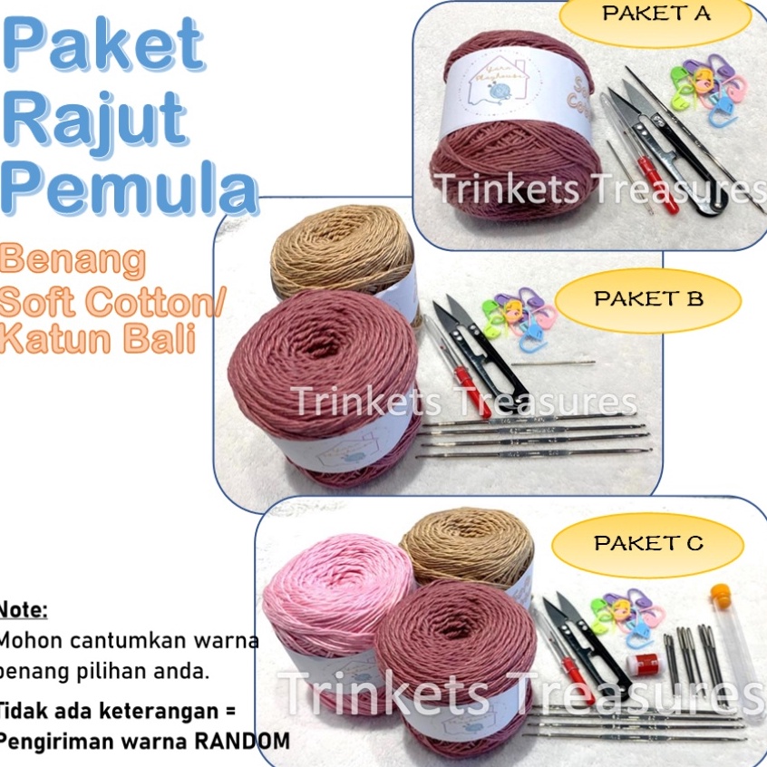 Jual Hot Quality Paket Rajut Crochet Super Murah Meriah murmer benang ...