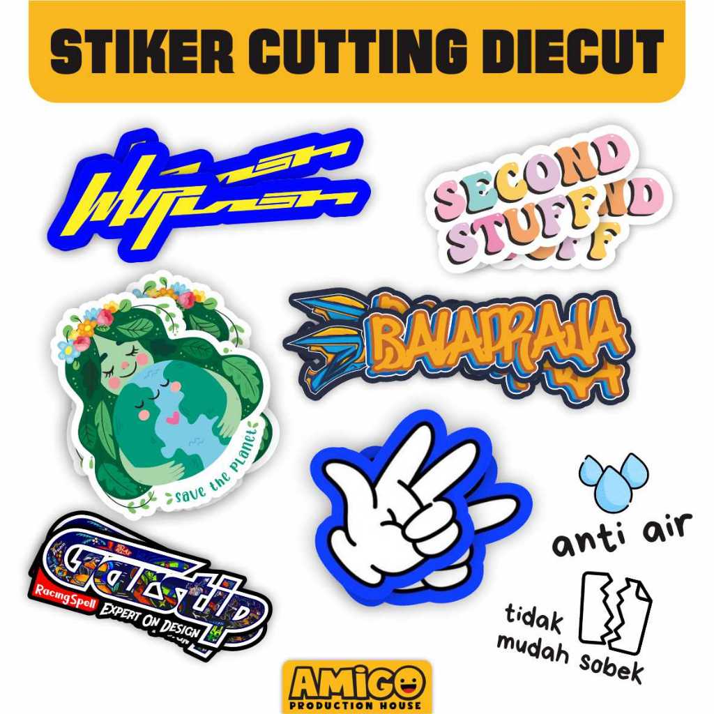Jual STIKER VINYL DIECUT Custom A3+ Pola die cut Label Sticker Cutting ...