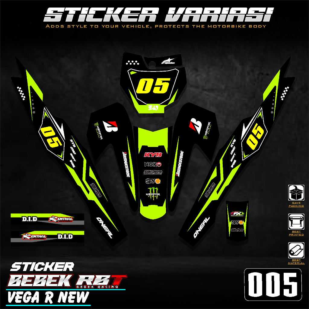 Jual Sticker Striping Yamaha VEGA R NEW MOTOR RBT BEBEK MODIF/BEBEK ...