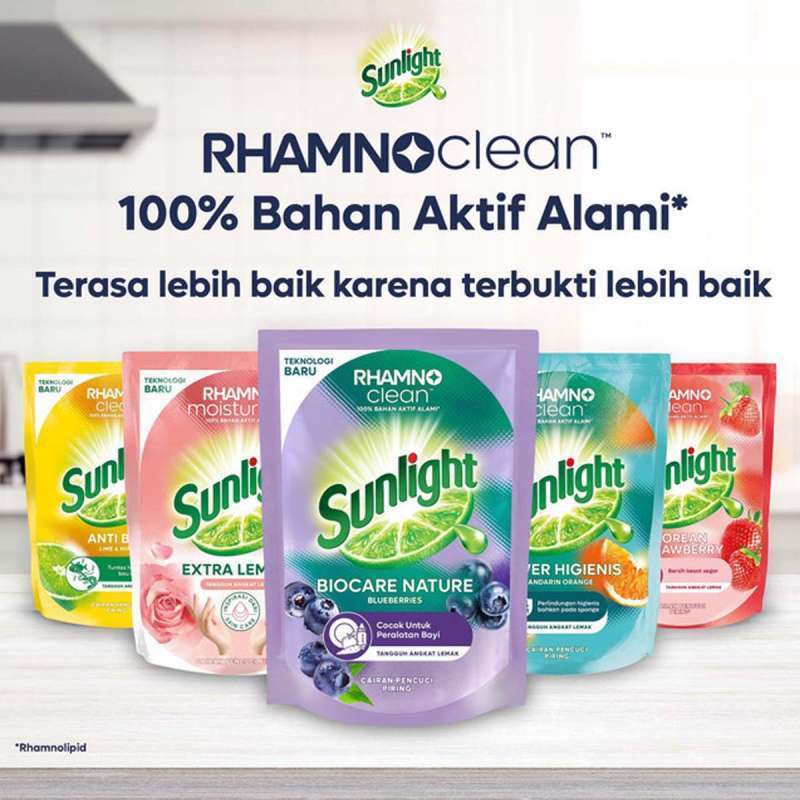 Jual SUNLIGHT RHAMNO CLEAN 565ML SABUN CUCI PIRING BIOCARE | Shopee ...