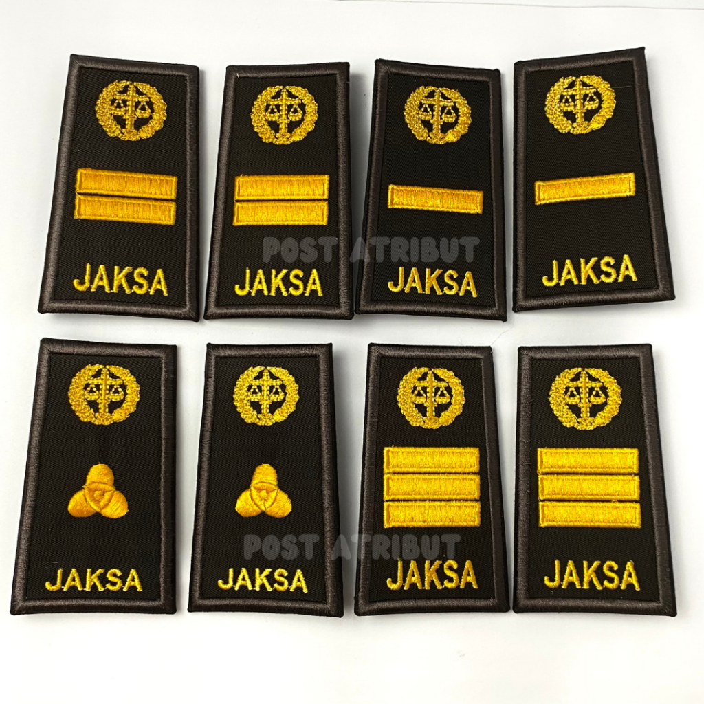 Jual Pangkat PDH 3A-3D Bordir JAKSA / Pangkat JAKSA / Atribut KEJAKSAAN ...