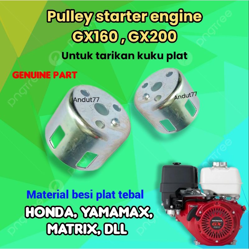 Jual Pulley starter engine OHV GX 160/200 genset 2,5kw 2500w sparepart ...