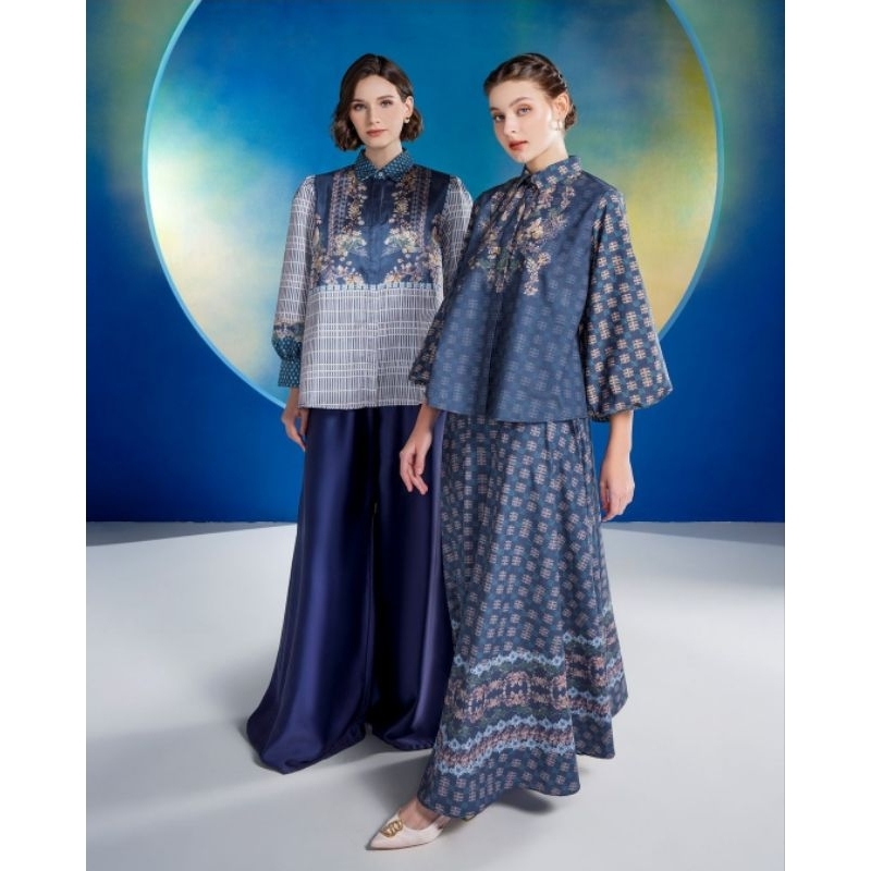 Coral Dreams Puffy Shirt - Deep Ocean