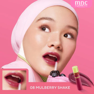 WARDAH Lip Tint Moist Dew Tint 3 G With Oatmilk Pentavitin Bibir Lembab Glossy Longlasting