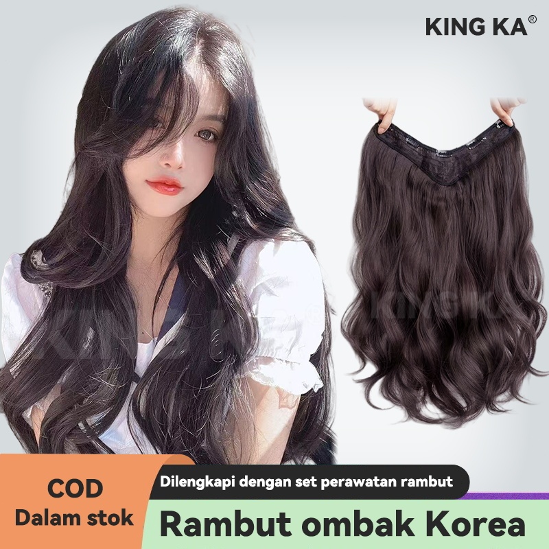 Jual King Ka Hairclip korean Wave Wavy Ombak Rambut Palsu Wanita 50cm ...