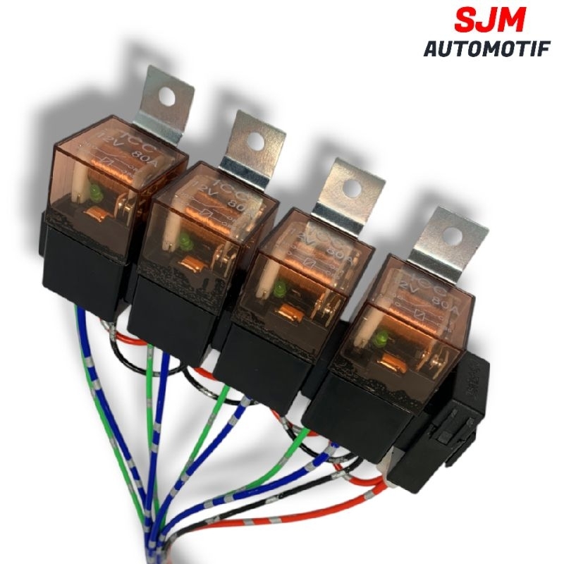 Jual Relay 12V / 24V riley set klakson lampu tambahan dll universal ...