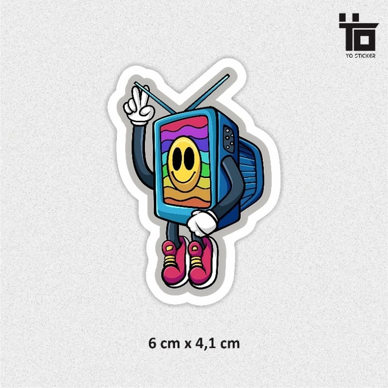 Jual STICKER TELEVISION/STICKER SMILE/STICKER KEREN/STICKER VIRAL ...