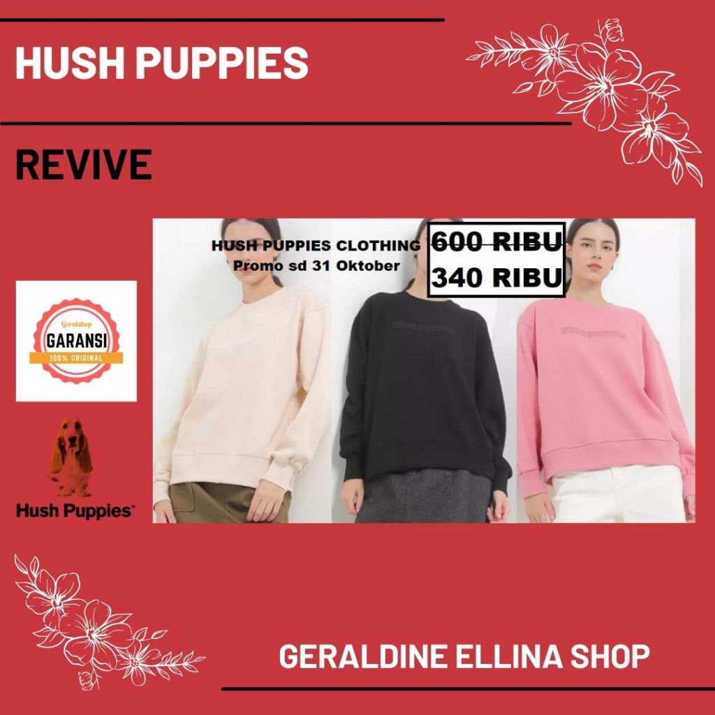 Jual Baju sweater Hush Puppies wanita original sale MINA Shopee Indonesia