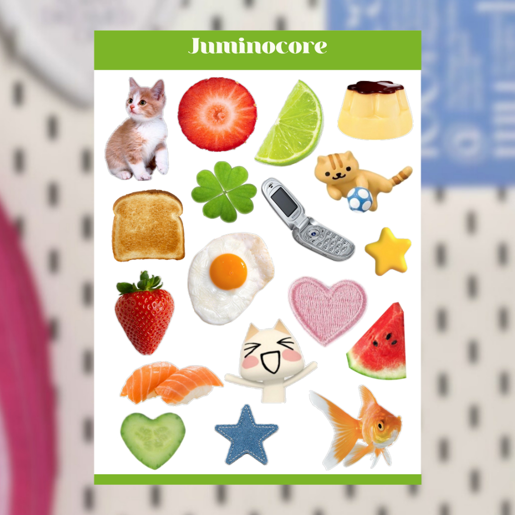 Jual JUMINOCORE JAPAN DECO STICKERS SHEET / DECO STICKER VINTAGE RETRO ...