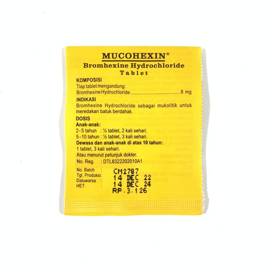 Jual Mucohexin 4 Tablet - Obat Batuk Berdahak | Shopee Indonesia